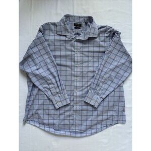 Lauren Ralph Lauren Shirt Mens 19 x 34/35 3XL Blue Orange Button Black Label LRL